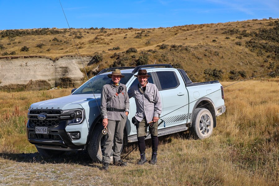 Local fly anglers Pete Treacy (left) and Graham Watson (right). Images courtesy of Grant Blair and Nick Jones